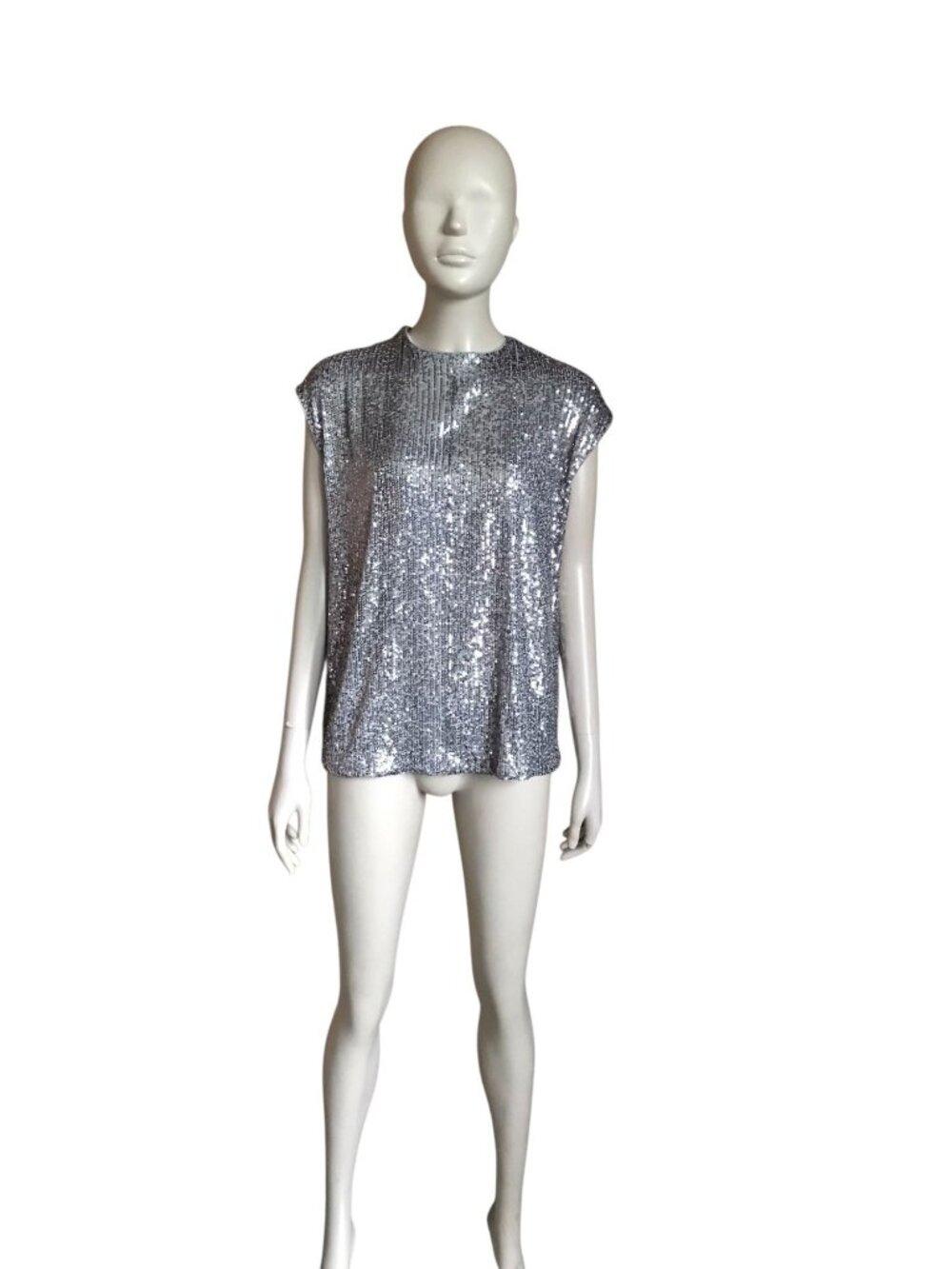 NWT Calvin Klein Gray Sequin Tank Top